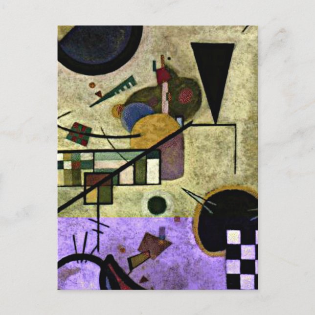 Kandinsky - Contrasting Sounds Postcard (Front)