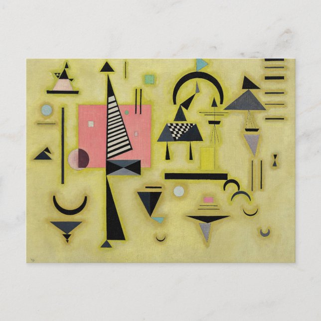 Kandinsky - Decisive Rose, famous painting, Postcard (Front)