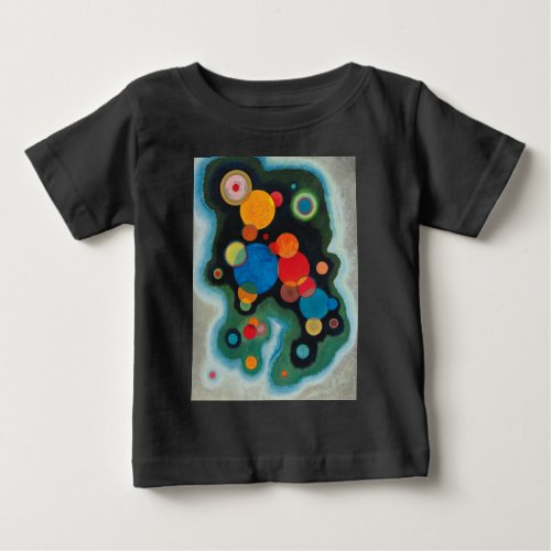 Kandinsky Deepened Impulse Abstract Oil on Canvas Baby T_Shirt