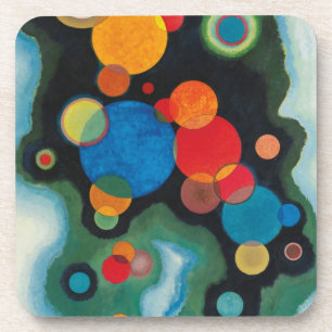 Kandinsky Deepened Impulse Abstract Oil on Canvas Beverage Coaster