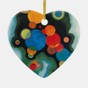Kandinsky Deepened Impulse Abstract Oil on Canvas Ceramic Ornament