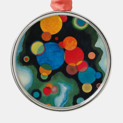 Kandinsky Deepened Impulse Abstract Oil on Canvas Metal Ornament
