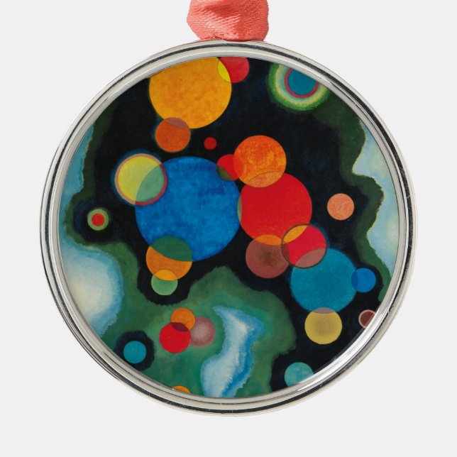 Kandinsky Deepened Impulse Abstract Oil on Canvas Metal Ornament (Front)
