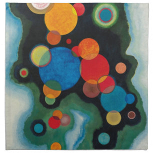 Kandinsky Deepened Impulse Abstract Oil on Canvas Napkin
