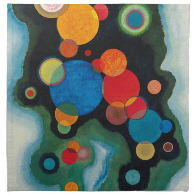 Kandinsky Deepened Impulse Abstract Oil on Canvas Napkin (Front)