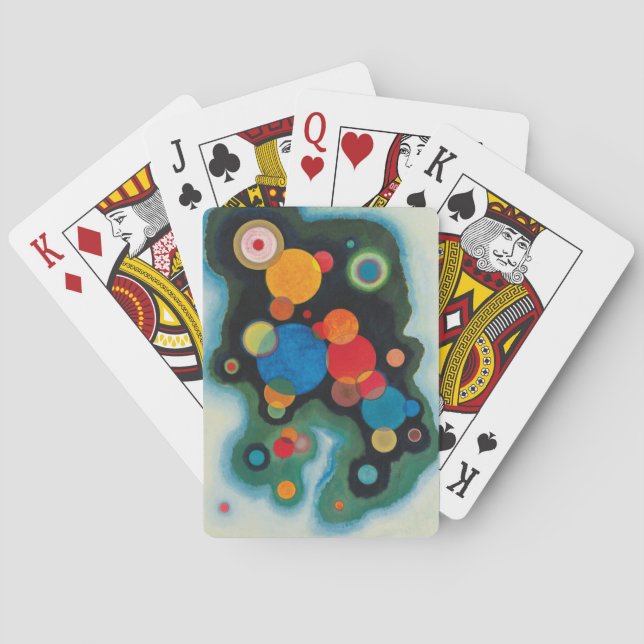 Kandinsky Deepened Impulse Abstract Oil on Canvas Poker Cards (Back)