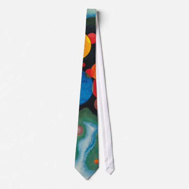 Kandinsky Deepened Impulse Abstract Oil on Canvas Tie (Front)