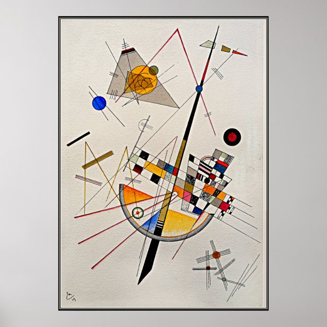 Kandinsky - Delicate Tension, abstract art Poster (Front)