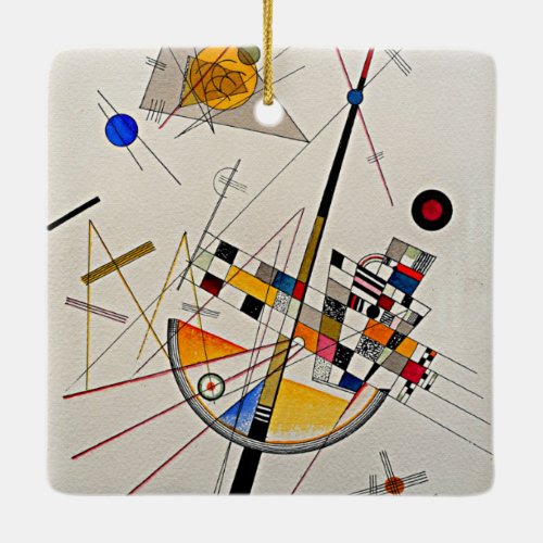 Kandinsky _ Delicate Tension  Ceramic Ornament