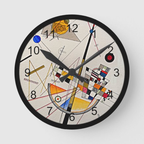 Kandinsky _ Delicate Tension Round Clock