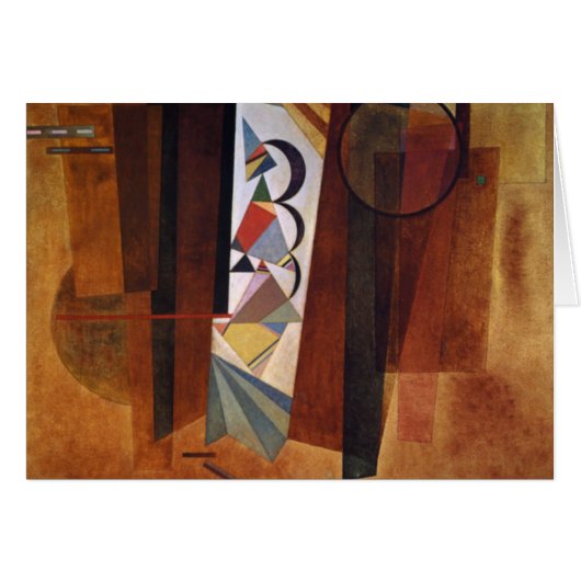 Kandinsky Development in Brown Abstract Painting Cards (Front Horizontal)
