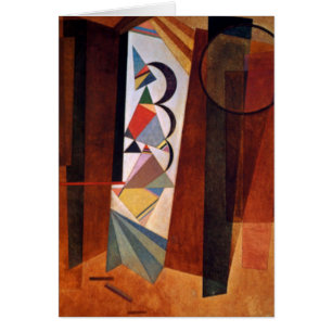 Kandinsky Development in Brown Abstract Painting Cards