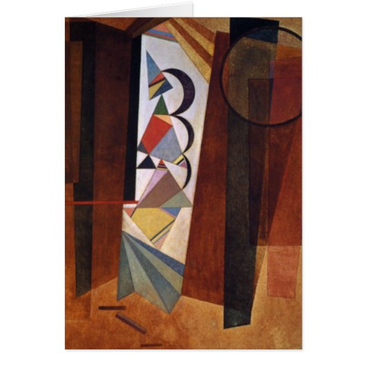 Kandinsky Development in Brown Abstract Painting Cards (Front)