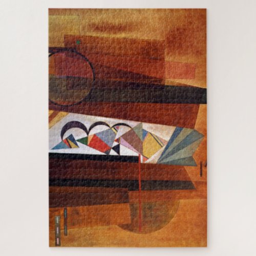 Kandinsky Development in Brown Abstract Painting Jigsaw Puzzle