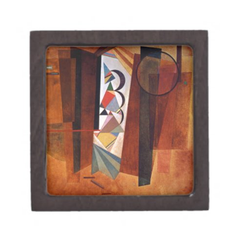 Kandinsky Development in Brown Abstract Painting Keepsake Box