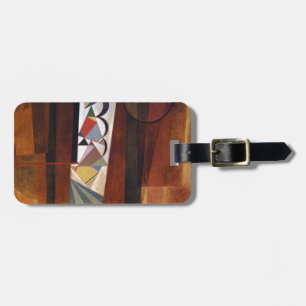 Kandinsky Development in Brown Abstract Painting Luggage Tag