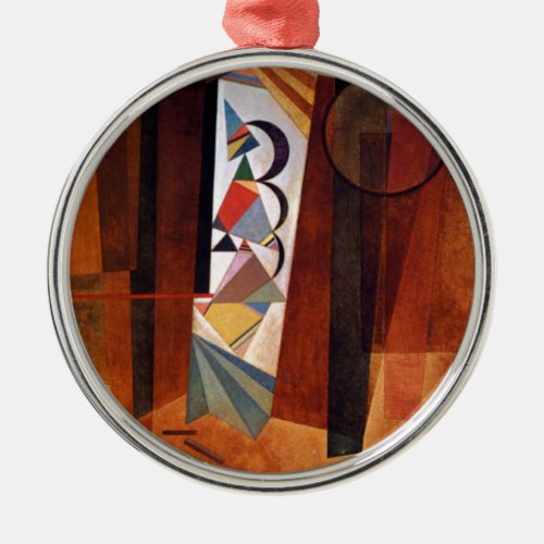 Kandinsky Development in Brown Abstract Painting Metal Ornament