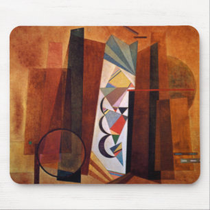 Kandinsky Development in Brown Abstract Painting Mouse Pad