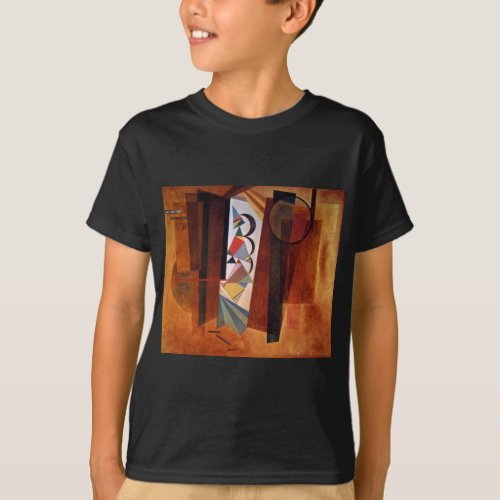 Kandinsky Development in Brown Abstract Painting T_Shirt