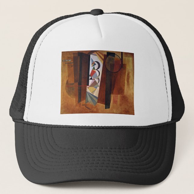 Kandinsky Development in Brown Abstract Painting Trucker Hat (Front)
