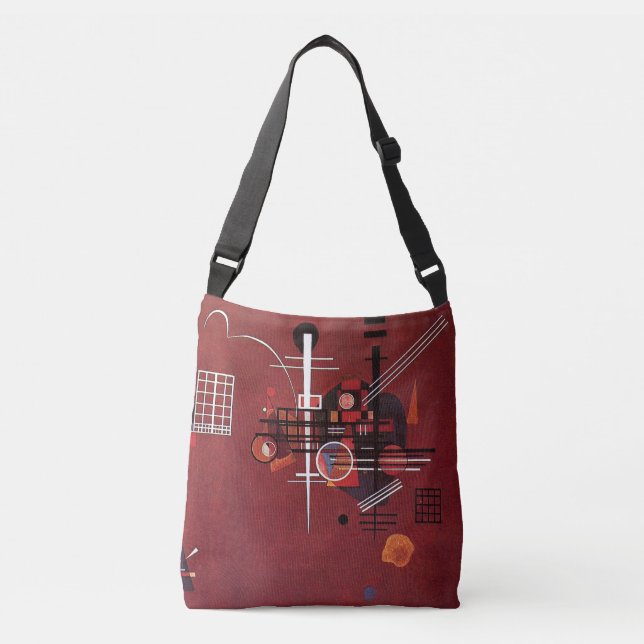 Kandinsky - Dull Red Crossbody Bag (Front)