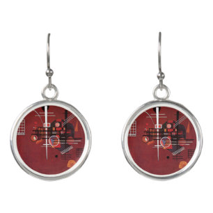 Kandinsky - Dull Red Earrings