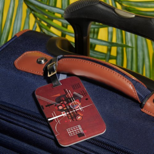 Kandinsky _ Dull Red Luggage Tag