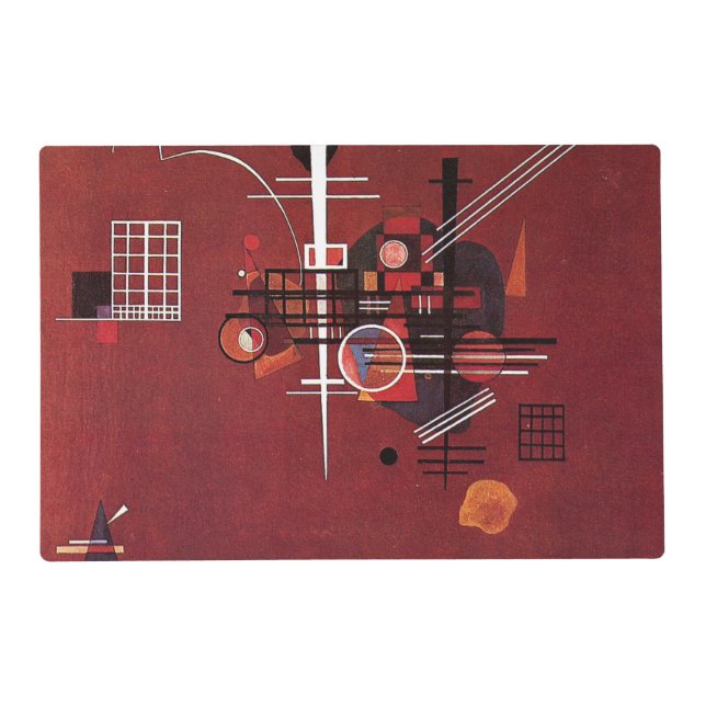 Kandinsky - Dull Red Placemat (Front)