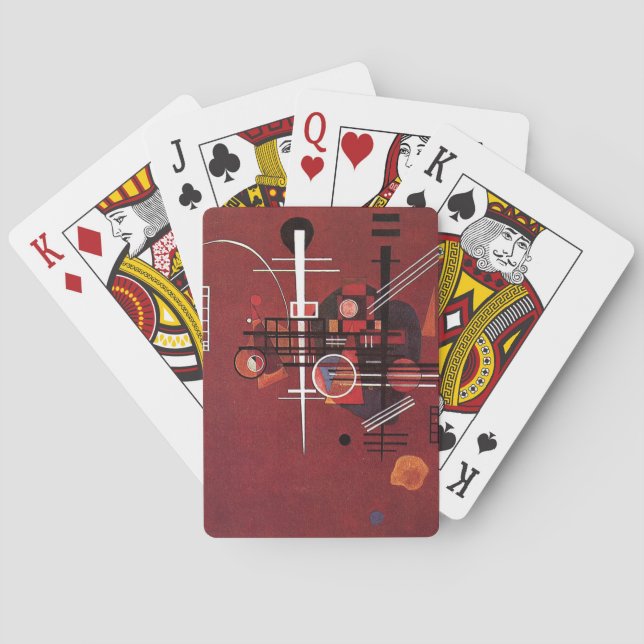 Kandinsky - Dull Red Poker Cards (Back)