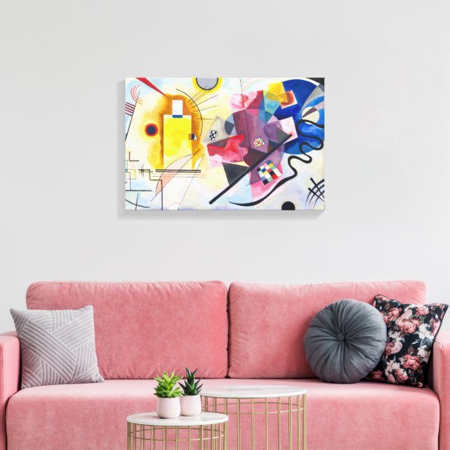 Kandinsky Emotional Symphony in Red, Yellow & Blue Canvas Print (Insitu(LivingRoom))