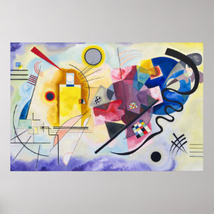 Kandinsky Emotional Symphony in Red, Yellow & Blue Poster