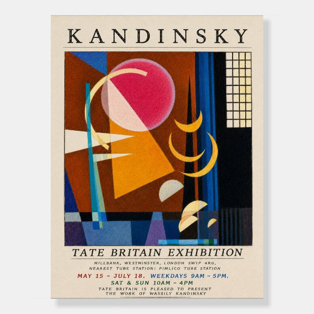 Kandinsky Exhibition Poster | Abstract Geometric (Front)