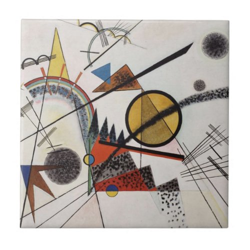 Kandinsky Expressionist Absract Painting Artwork Ceramic Tile