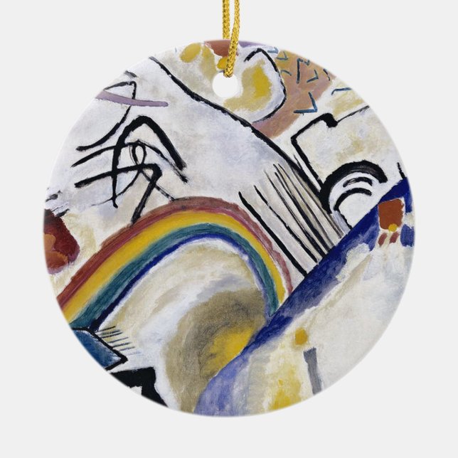 Kandinsky Expressionist Abstract Painting 1910 Ceramic Ornament (Front)