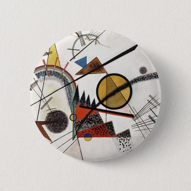 Kandinsky Expressionist Abstract Painting Artwork Button (Front)