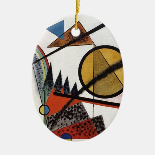 Kandinsky Expressionist Abstract Painting Artwork Ceramic Ornament (Front)