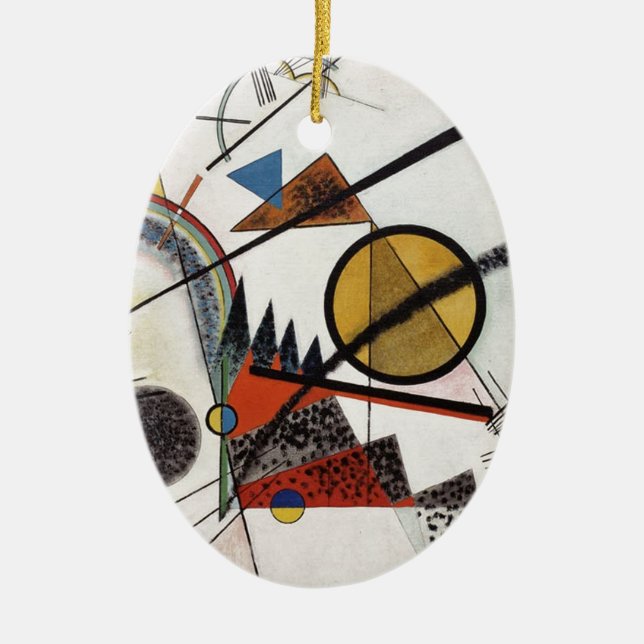 Kandinsky Expressionist Abstract Painting Artwork Ceramic Ornament (Front)