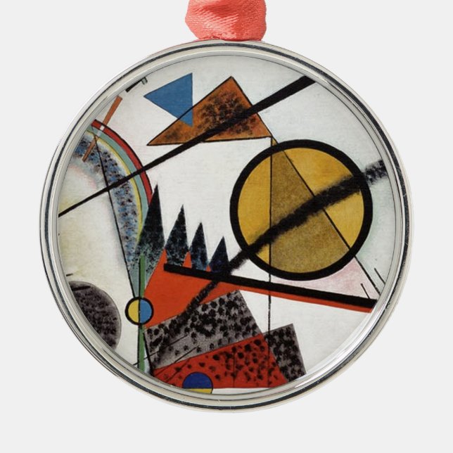 Kandinsky Expressionist Abstract Painting Artwork Metal Ornament (Front)