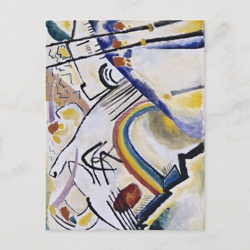 Kandinsky Expressionist Abstract Painting Cossacks Postcard