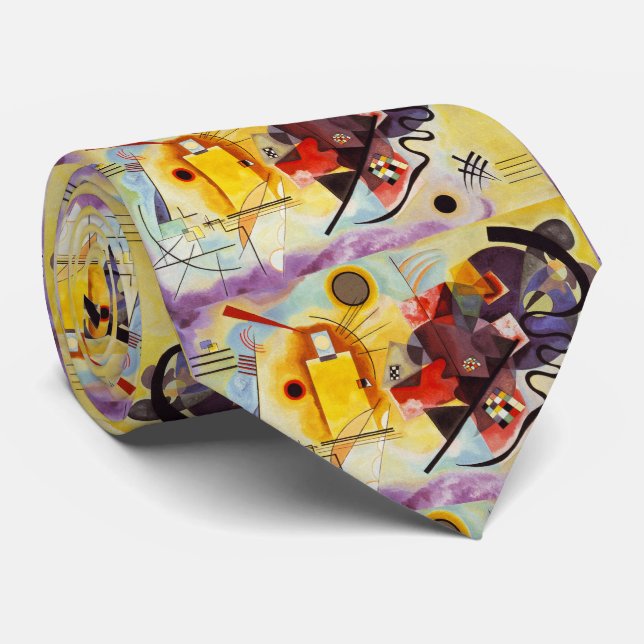 Kandinsky Expressionist Abstract Painting Neck Tie (Rolled)