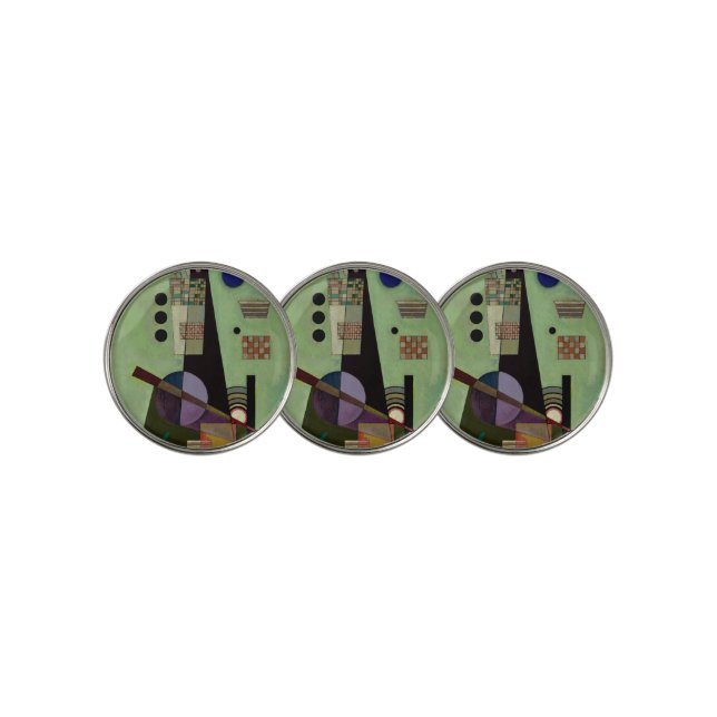 Kandinsky - Extended, popular abstract painting, Golf Ball Marker (3 Up)