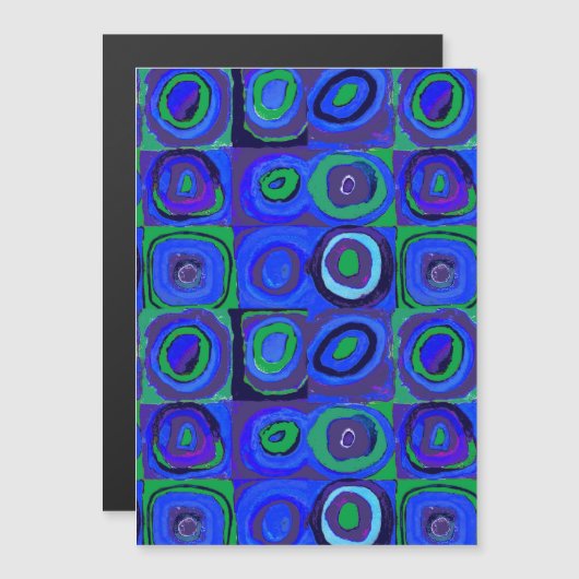 Kandinsky Farbstudie Blue Quadrate Square Circle (Front/Back)