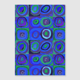 Kandinsky Farbstudie Blue Quadrate Square Circle