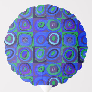 Kandinsky Farbstudie Blue Quadrate Square Circle Balloon