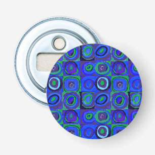 Kandinsky Farbstudie Blue Quadrate Square Circle Bottle Opener