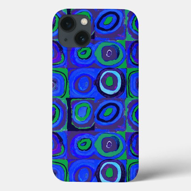 Kandinsky Farbstudie Blue Quadrate Square Circle  Case-Mate iPhone Case (Back)