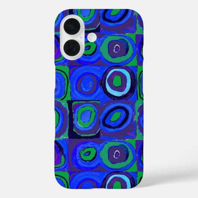 Kandinsky Farbstudie Blue Quadrate Square Circle  Case-Mate iPhone Case (Back)