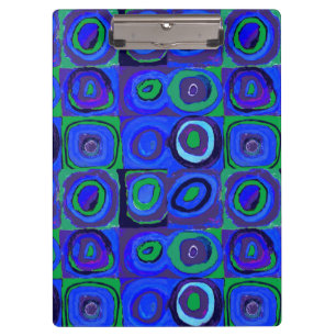 Kandinsky Farbstudie Blue Quadrate Square Circle Clipboard