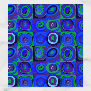 Kandinsky Farbstudie Blue Quadrate Square Circle Envelope Liner
