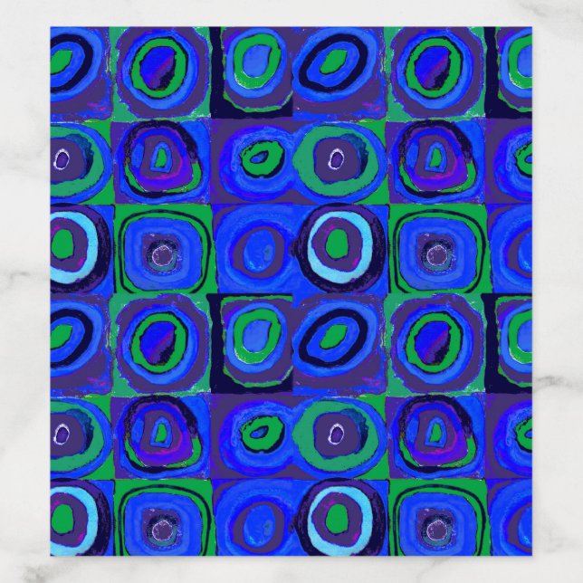Kandinsky Farbstudie Blue Quadrate Square Circle  Envelope Liner (Design)